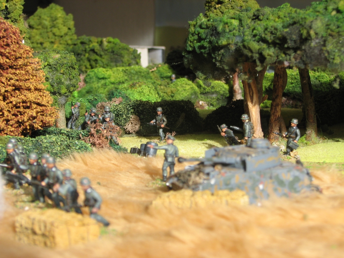 The German advance against first US section